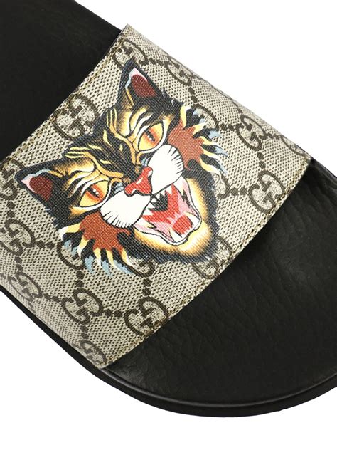 gucci slides men with cat|Gucci jewelry slides.